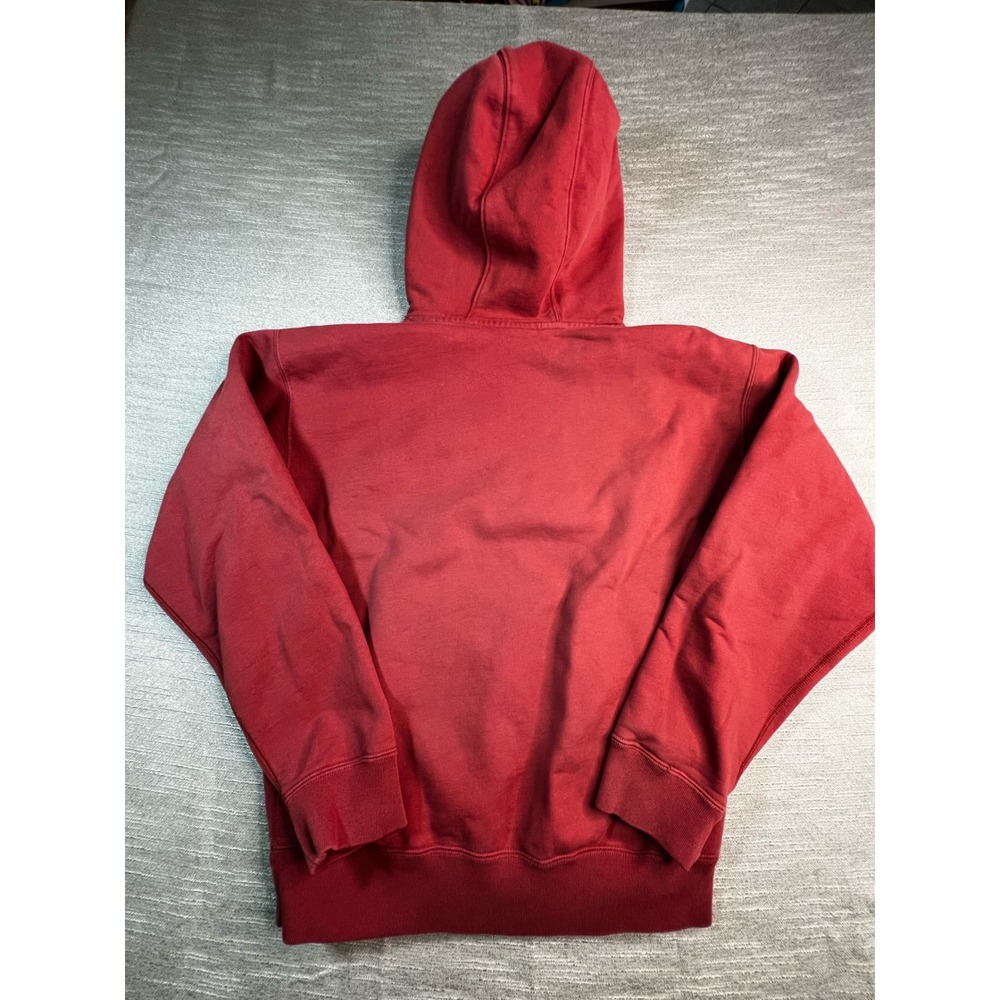Nike Mens Red Fleece Pullover Hoodie Embroidered Swoosh Logo Sweatshirt S - Picture 5 of 6